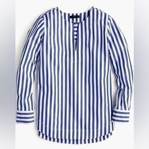 J. Crew Tunic in bold stripe cotton poplin size M